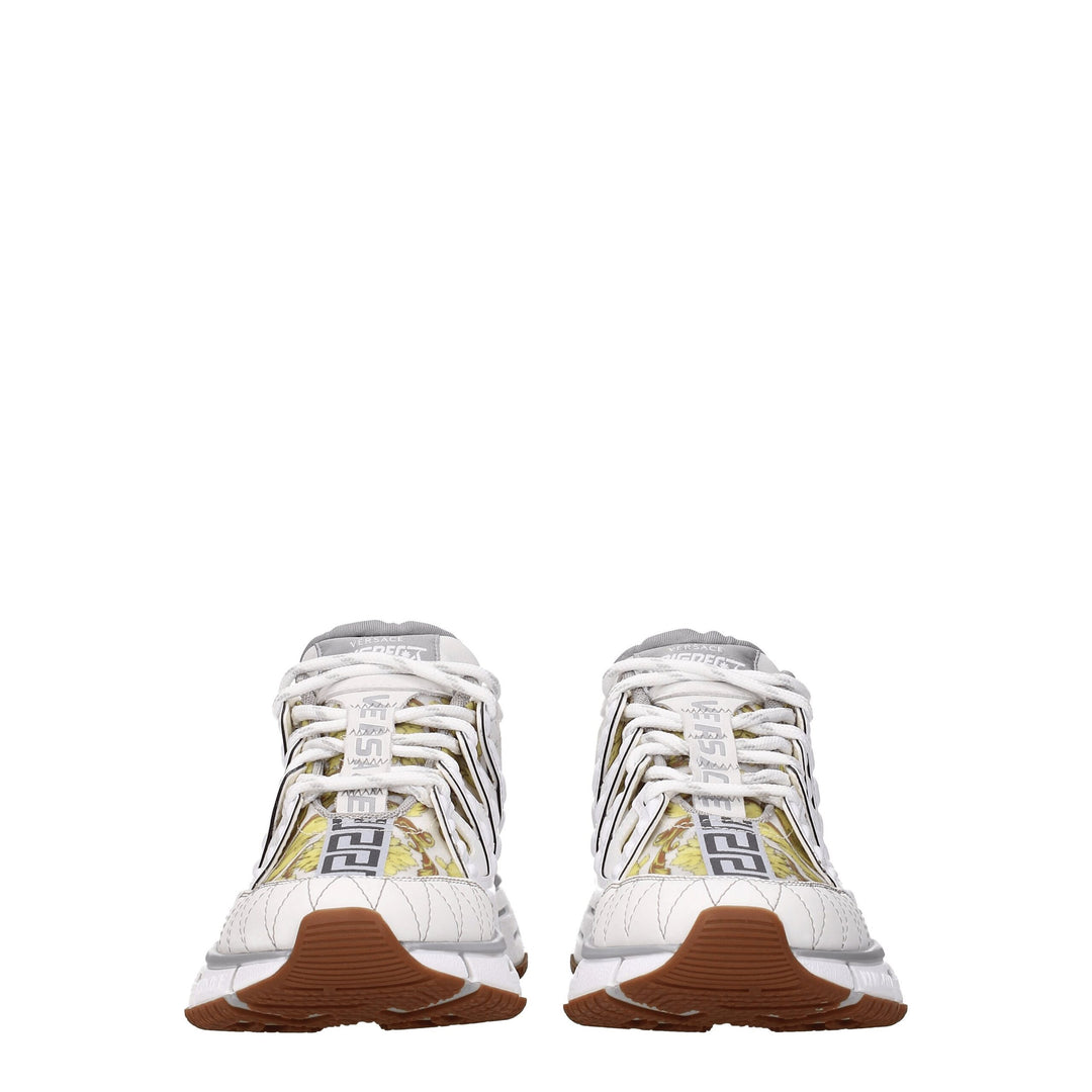 Versace White Leather Athletic Sneakers by Versace outlet now on sale