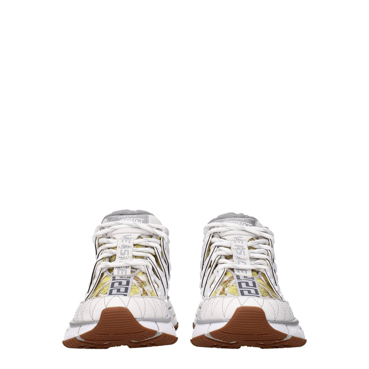 Versace White Leather Athletic Sneakers by Versace outlet now on sale