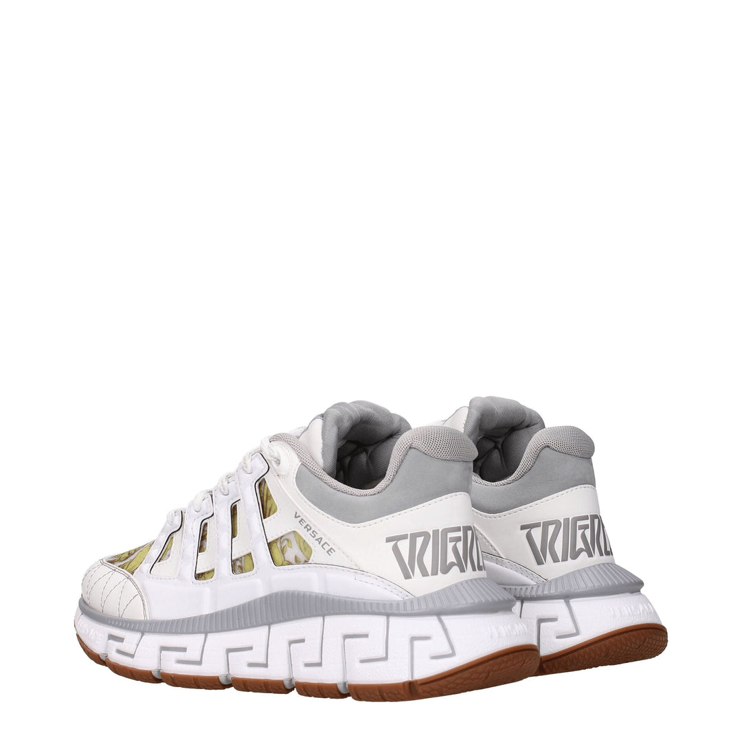 Versace White Leather Athletic Sneakers by Versace outlet now on sale
