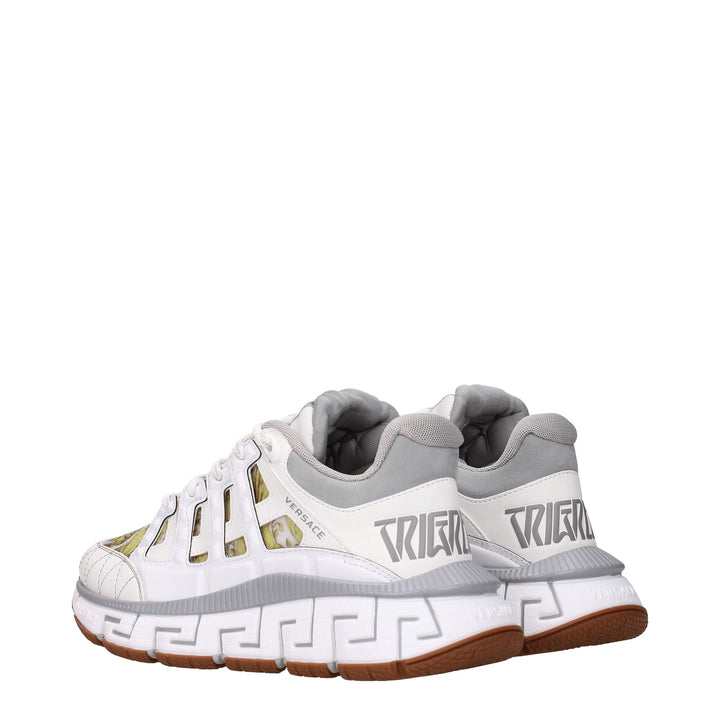Versace White Leather Athletic Sneakers by Versace outlet now on sale