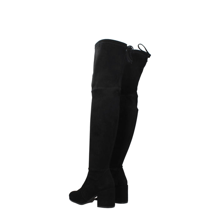 Stuart Weitzman Black Leather Over The Knee