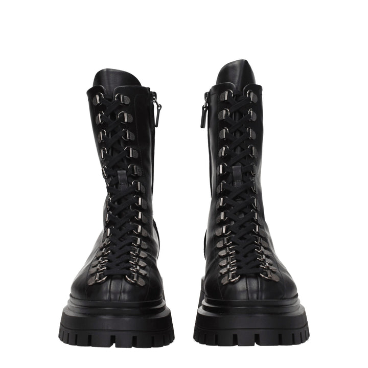 Stuart Weitzman Black Leather Ankle Boots
