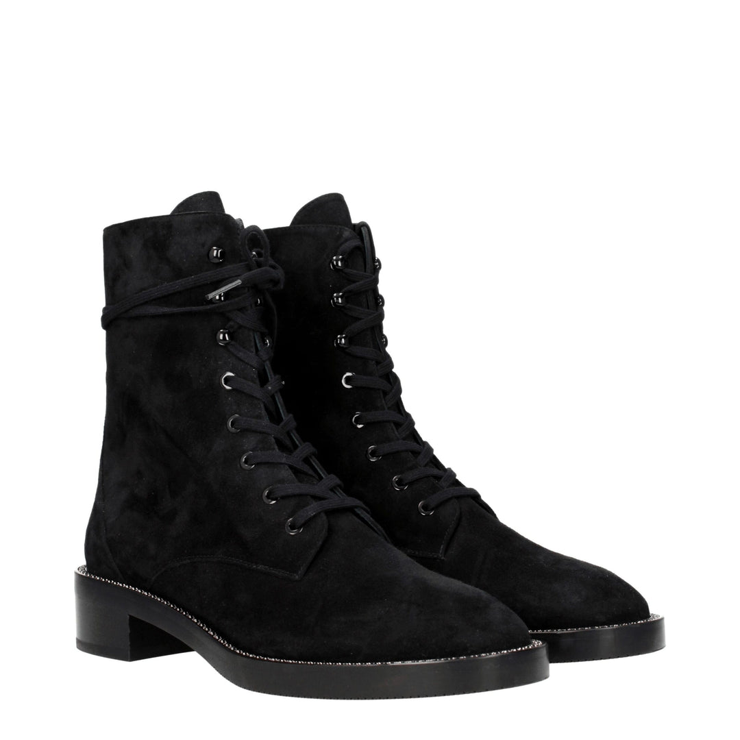 Stuart Weitzman Black Leather Ankle Boots
