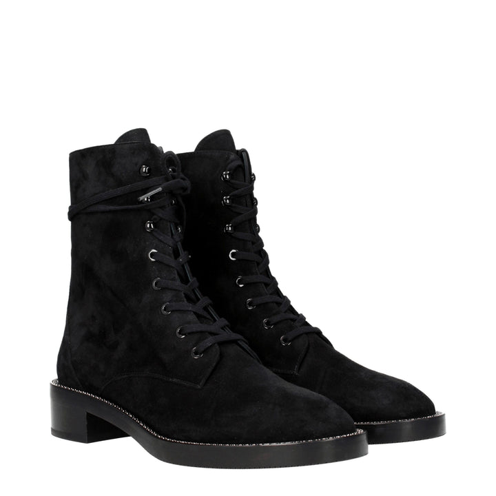 Stuart Weitzman Black Leather Ankle Boots