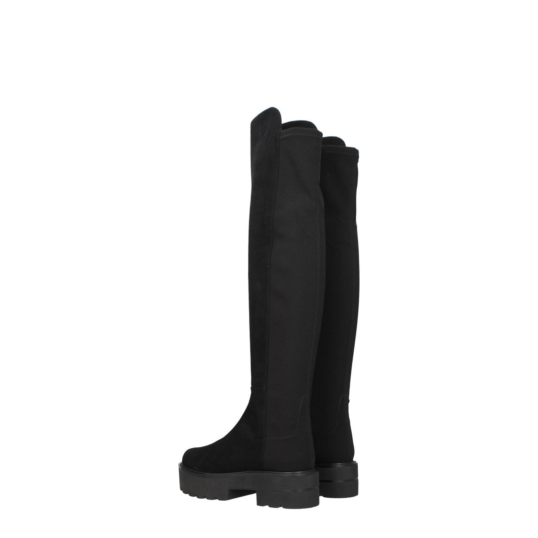 Stuart Weitzman Black Leather Over The Knee