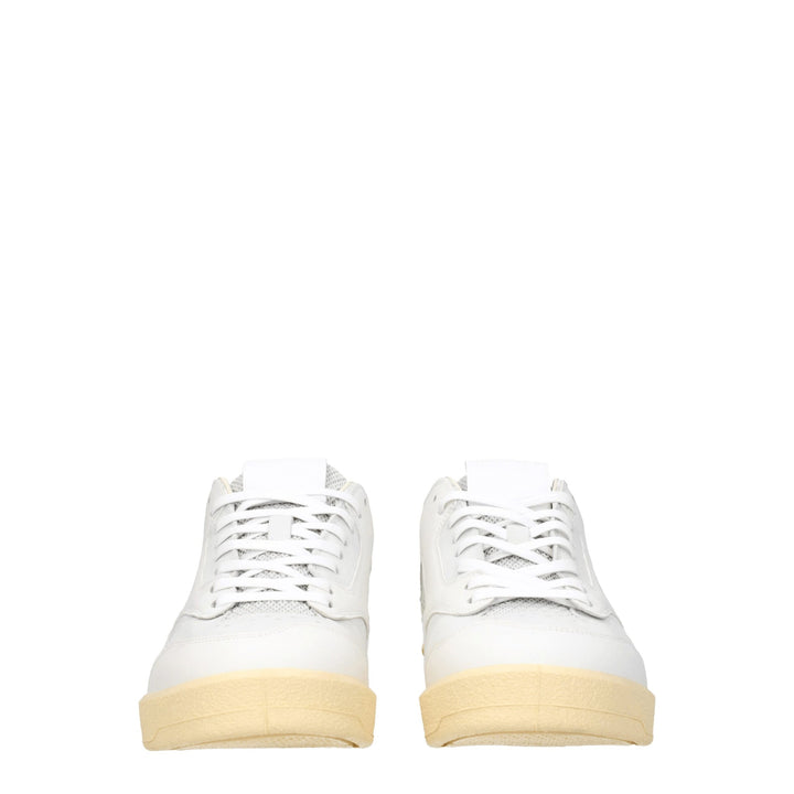 Jil Sander White Leather Low Tops
