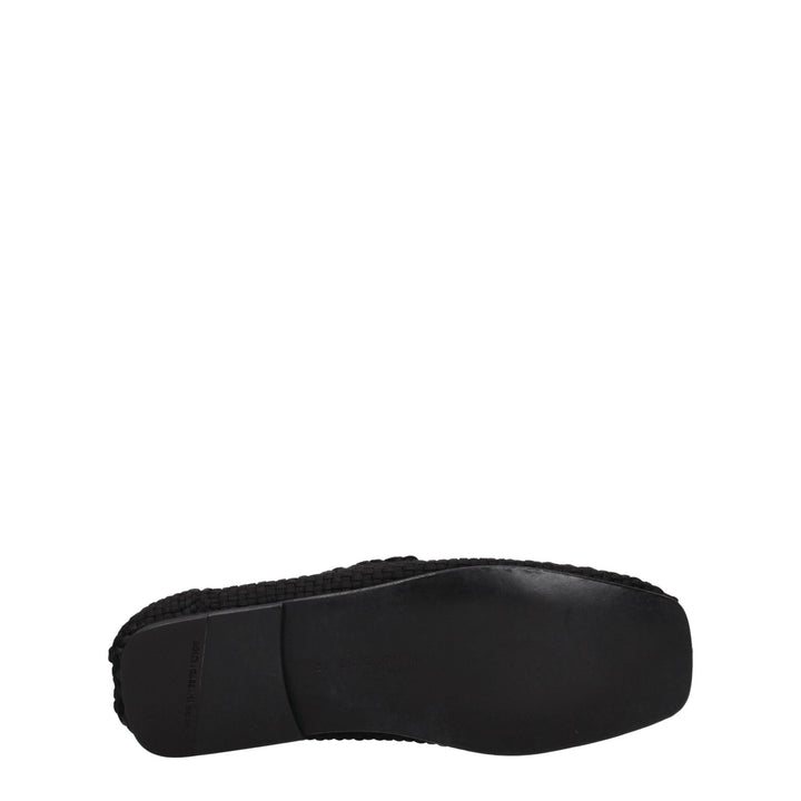 Dolce & Gabbana Black Fabric Slip-On Loafers