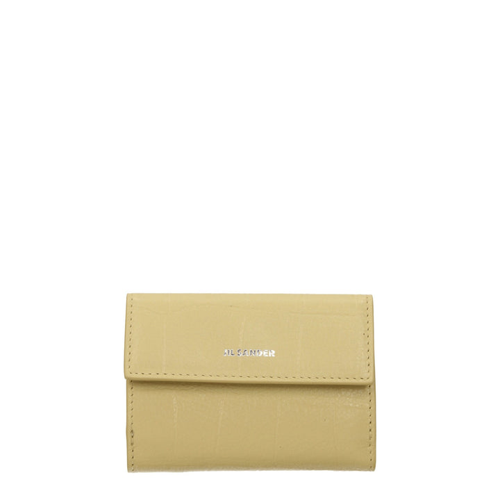 Jil Sander Yellow Leather Wallets