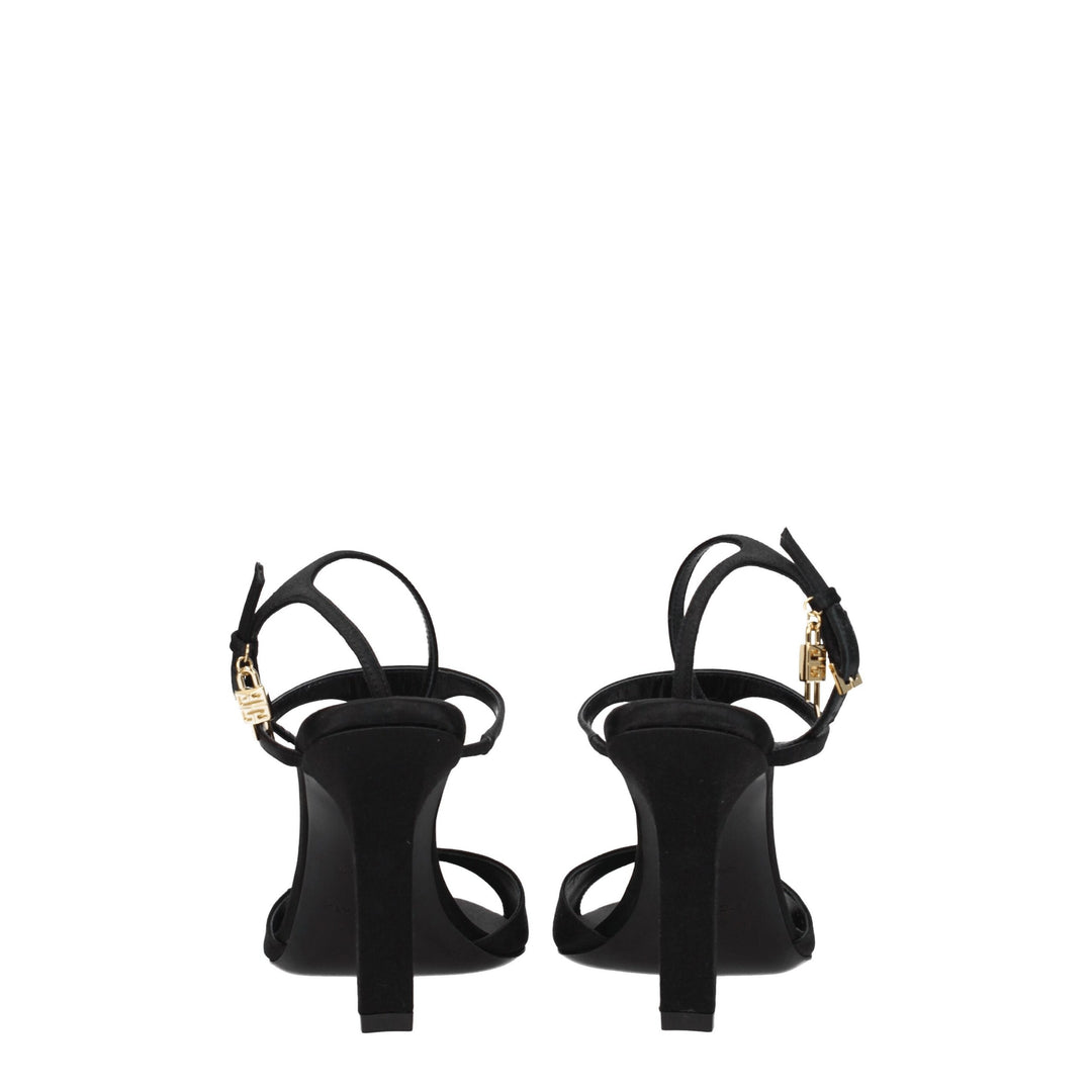 Givenchy Black Satin Stiletto Heels Sandals