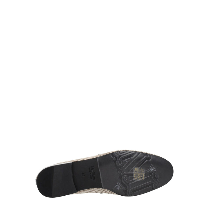 Max Mara Beige Fabric Slip-On Loafers