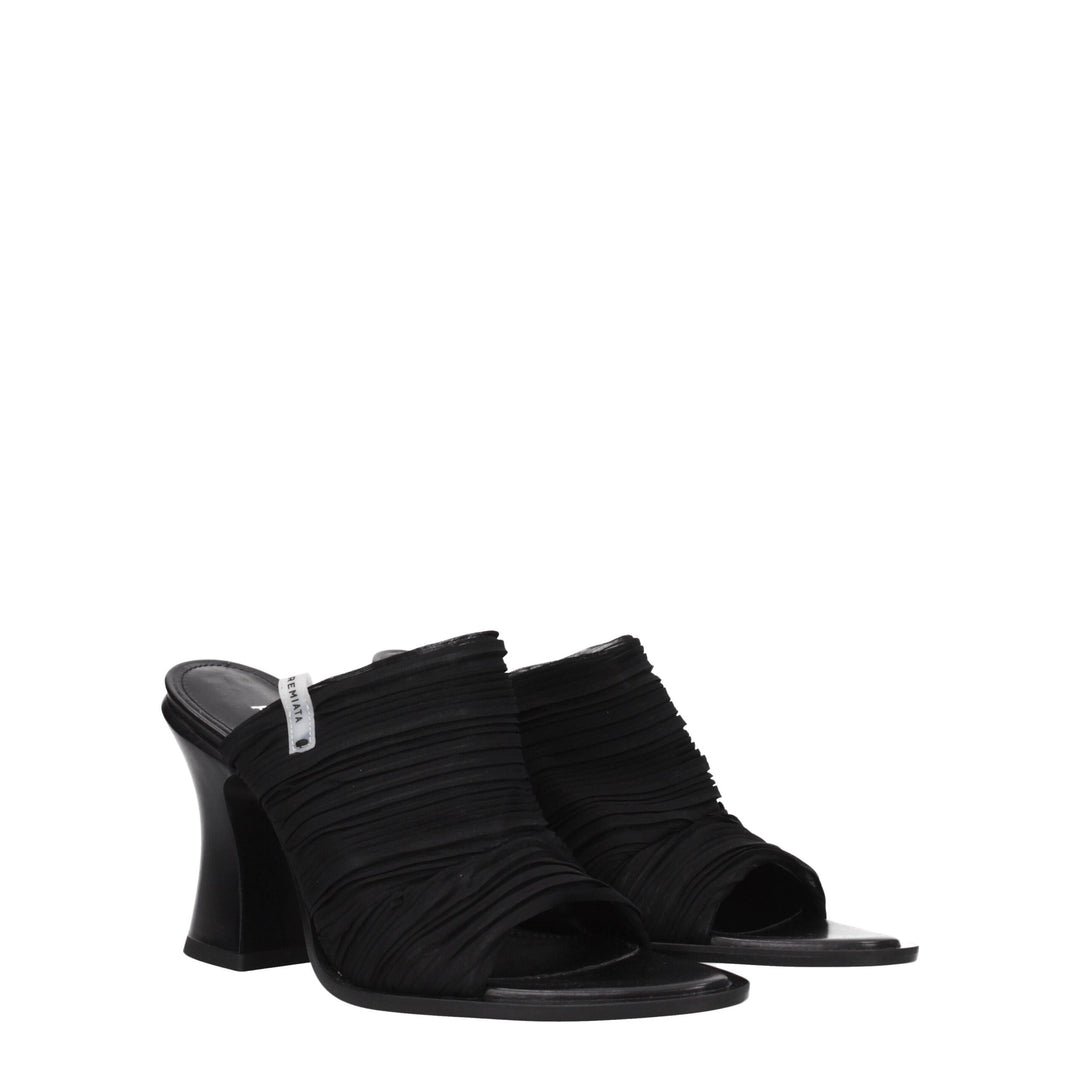 Premiata Black Fabric Platforms