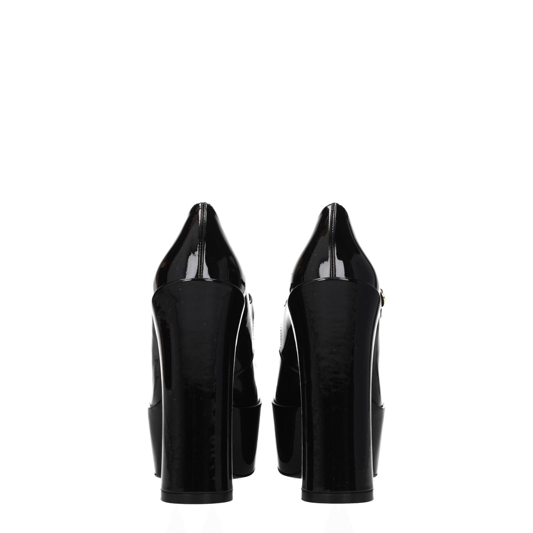 Stuart Weitzman Black Leather Platforms Pumps