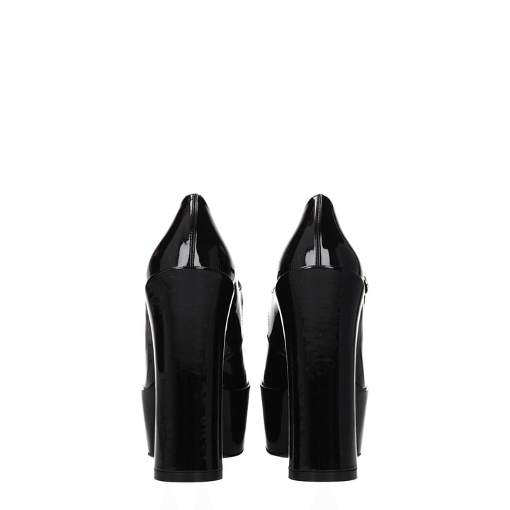Stuart Weitzman Black Leather Platforms Pumps