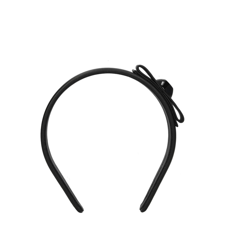 Salvatore Ferragamo Black Leather Hair Accessory