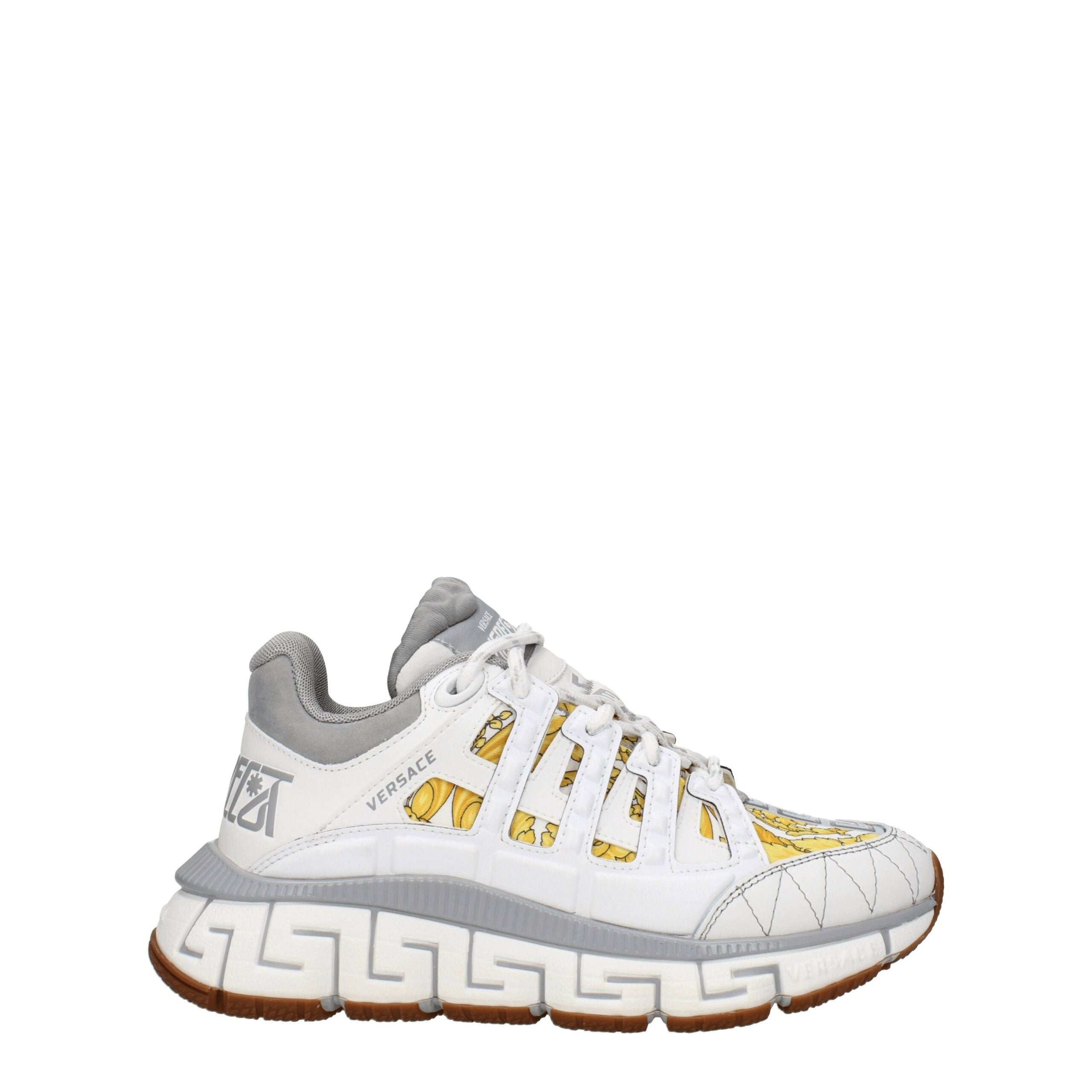 Versace White Fabric Sneakers | Luxury Designer Fashion