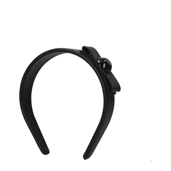 Salvatore Ferragamo Black Leather Hair Accessory