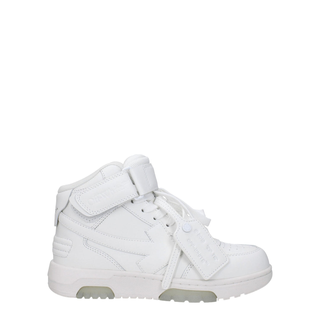 Off-White White Leather High Tops