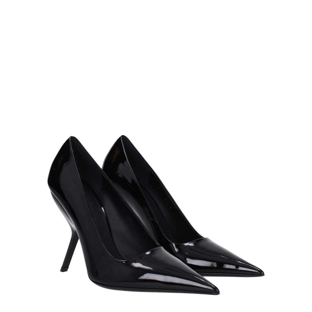 Salvatore Ferragamo Black Leather Broch