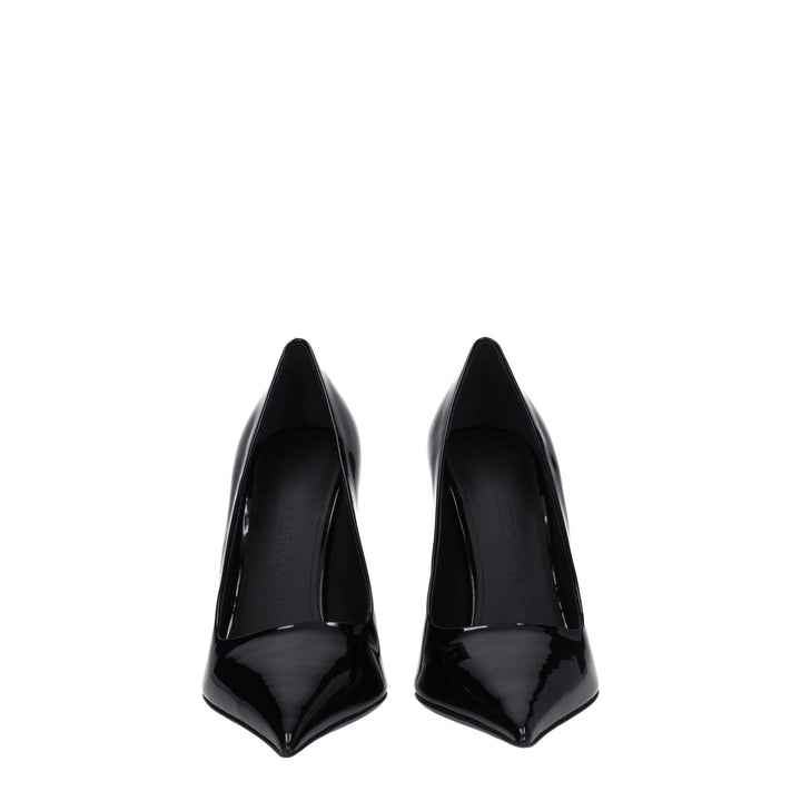 Salvatore Ferragamo Black Leather Broch