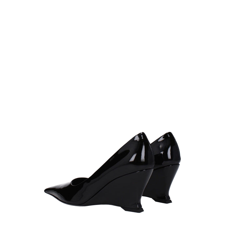 Salvatore Ferragamo Black Leather Broch