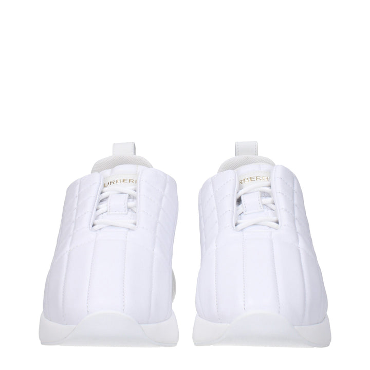 Burberry White Leather Sneakers