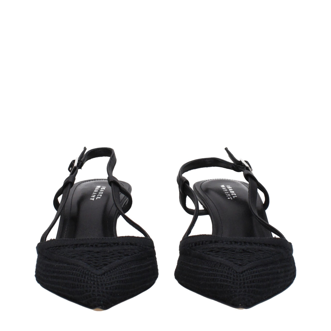 Isabel Marant Black Fabric Mid Heel Pumps