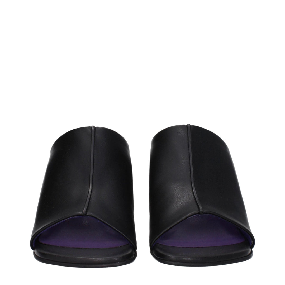 Stella McCartney Sample Sale Stella McCartney Black Leather Stiletto Heel Sandals - | Designer outlet