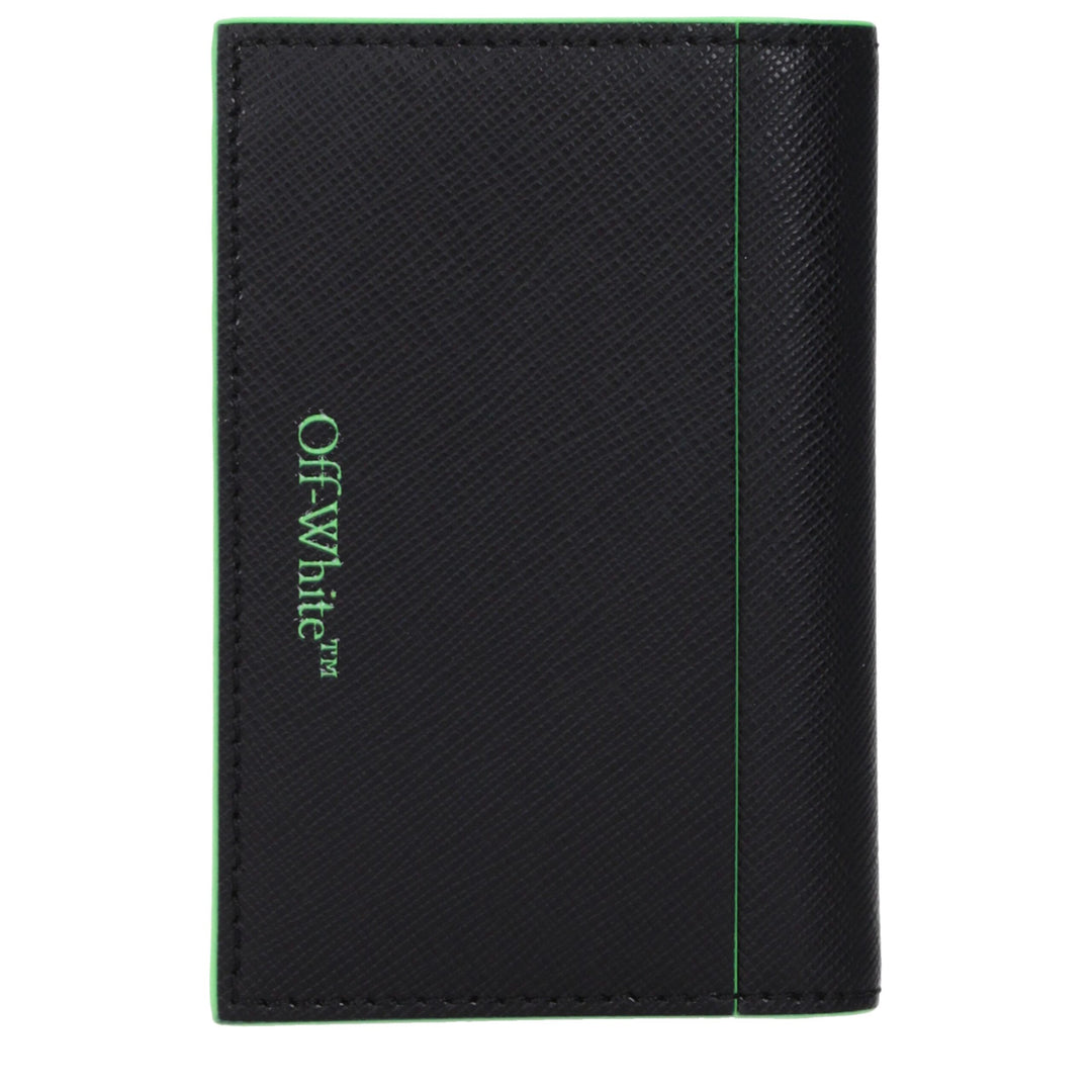 Off-White Black Leather Cardholders