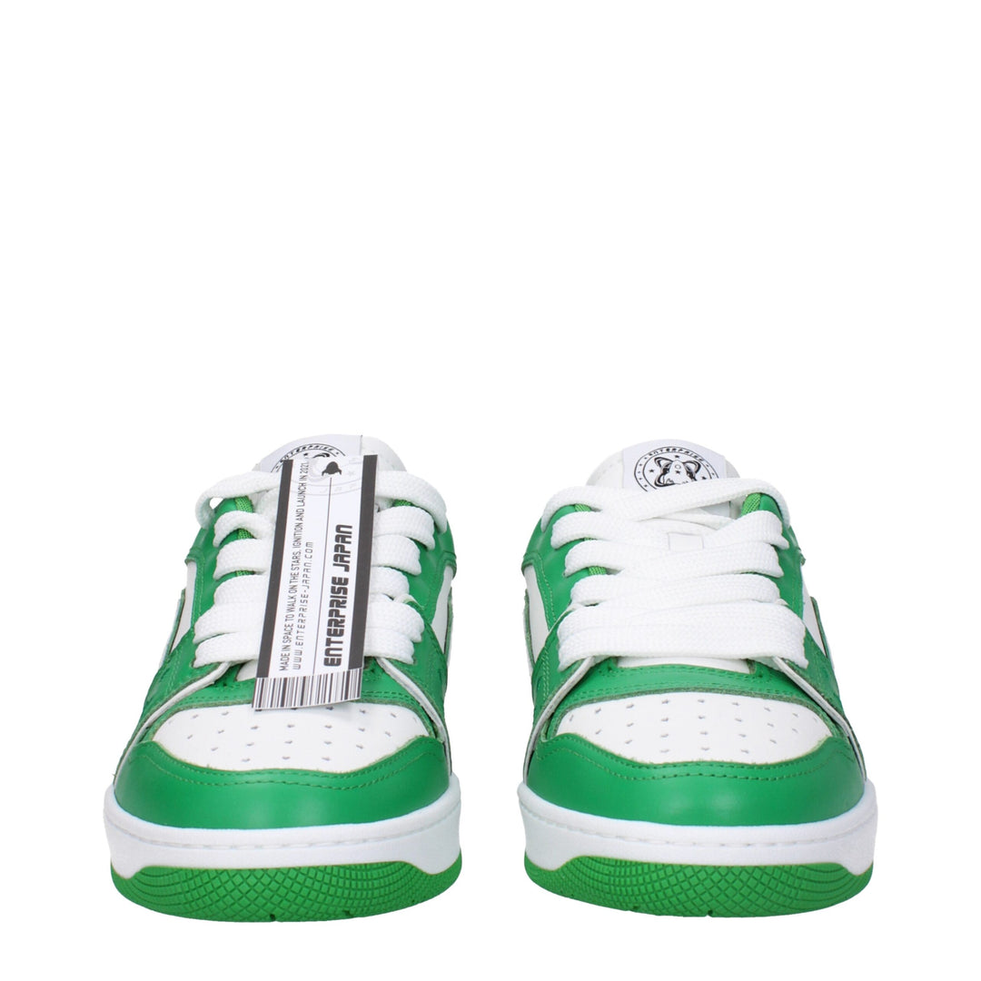Enterprise Japan Green Leather Low Tops