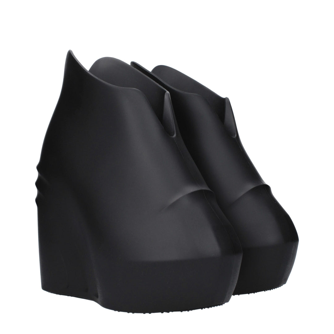Givenchy Black Cotton Wedges Sandals