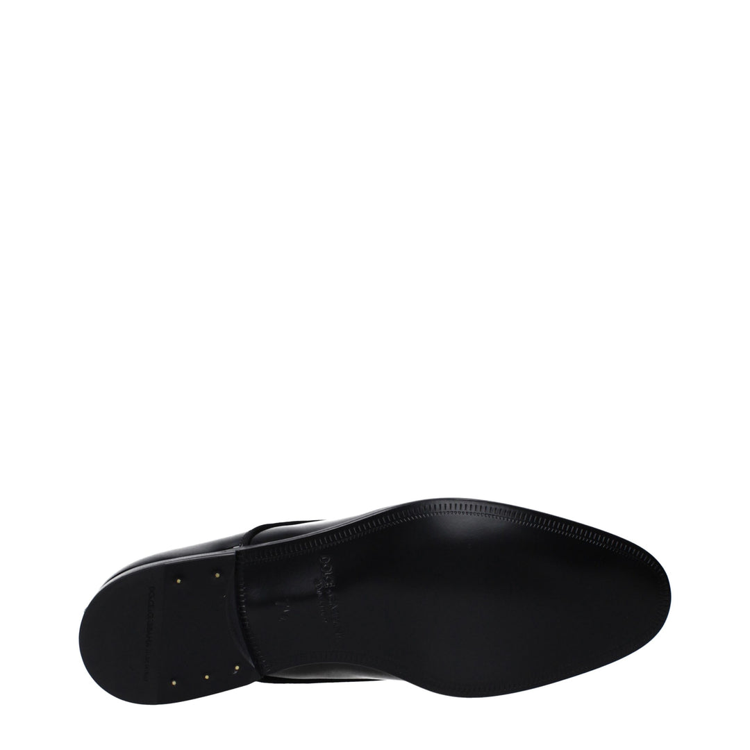 Dolce & Gabbana Black Leather Oxfords And Derbies