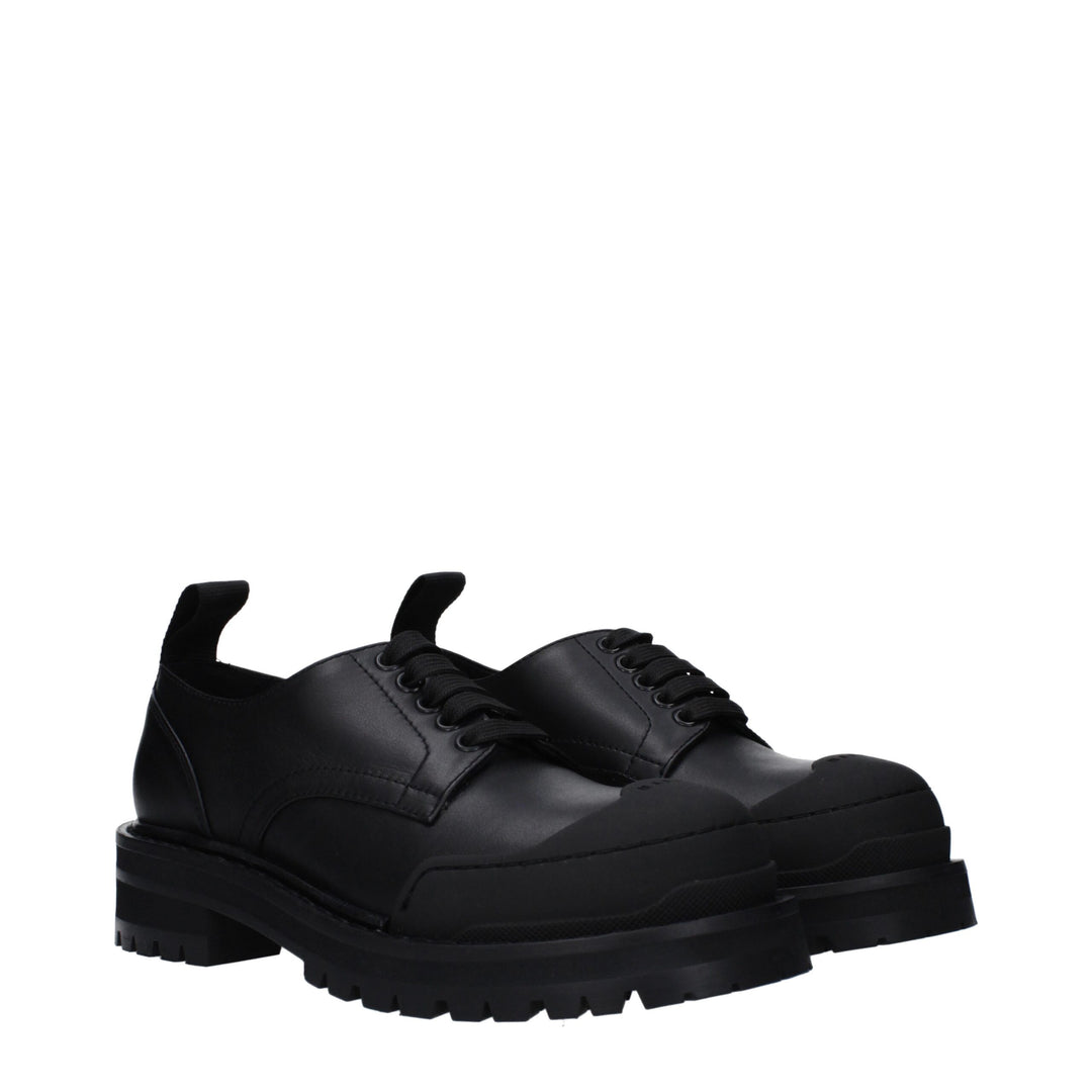 Marni Black Leather Sneakers