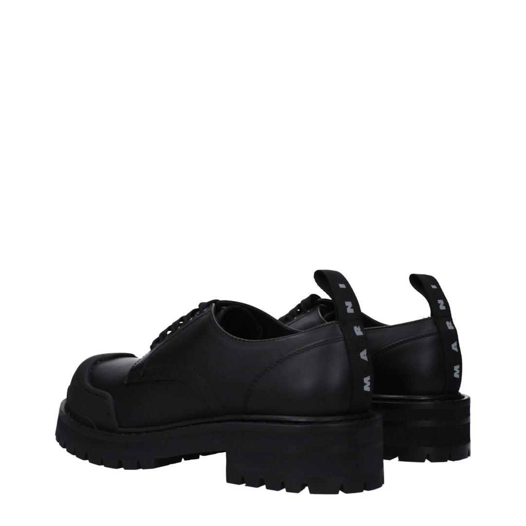Marni Black Leather Sneakers