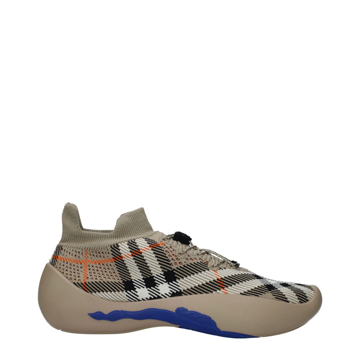 Burberry Beige Fabric Chunky Sneakers