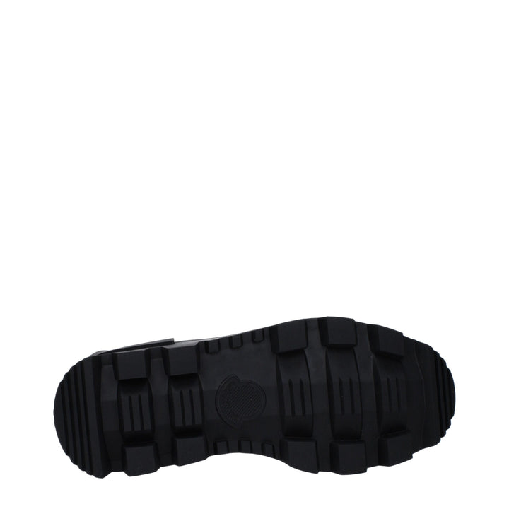 Moncler Black Leather Ankle