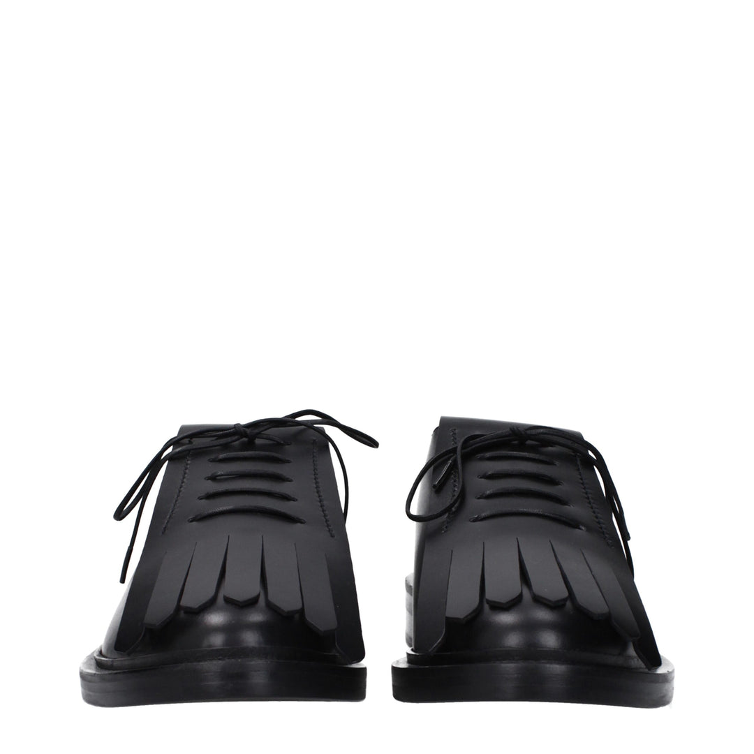 Max Mara Black Leather Oxfords And Derbies