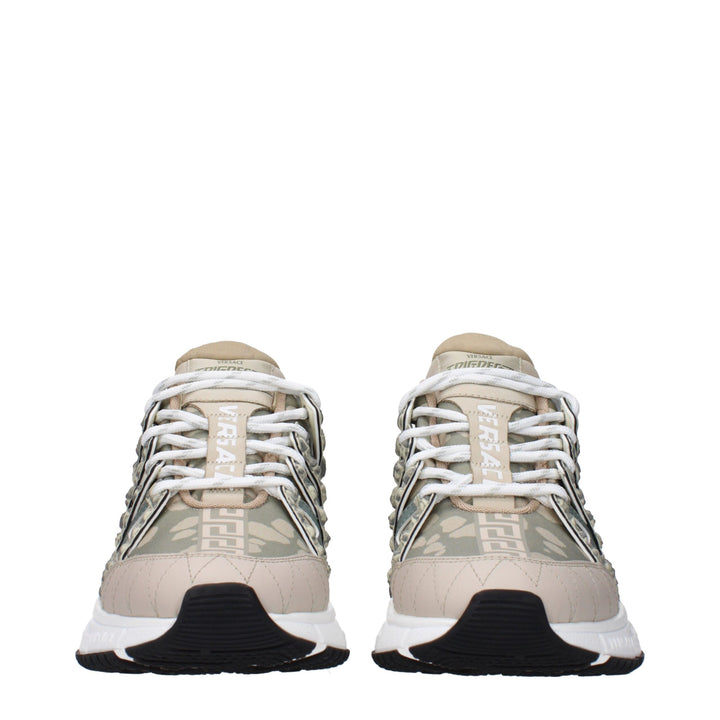 Versace Green Fabric Low Tops