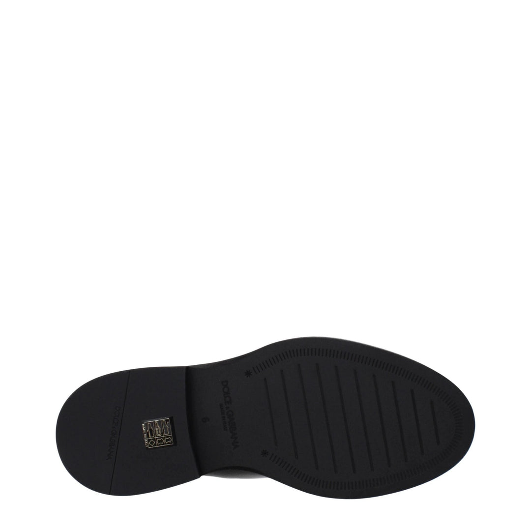 Dolce & Gabbana Black Leather Ankle Boots