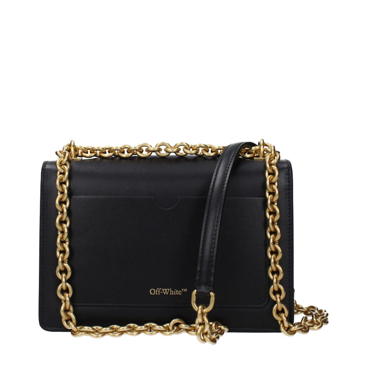 Off-White Black Leather Crossbody Bags