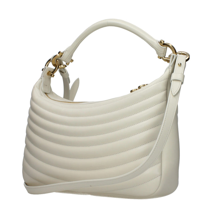 Salvatore Ferragamo Beige Leather Handbag