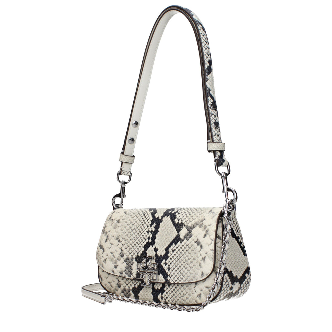 Tory Burch White Leather Shoulder Bags