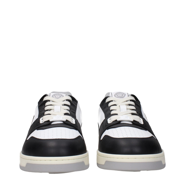 Versace White Leather Low Tops