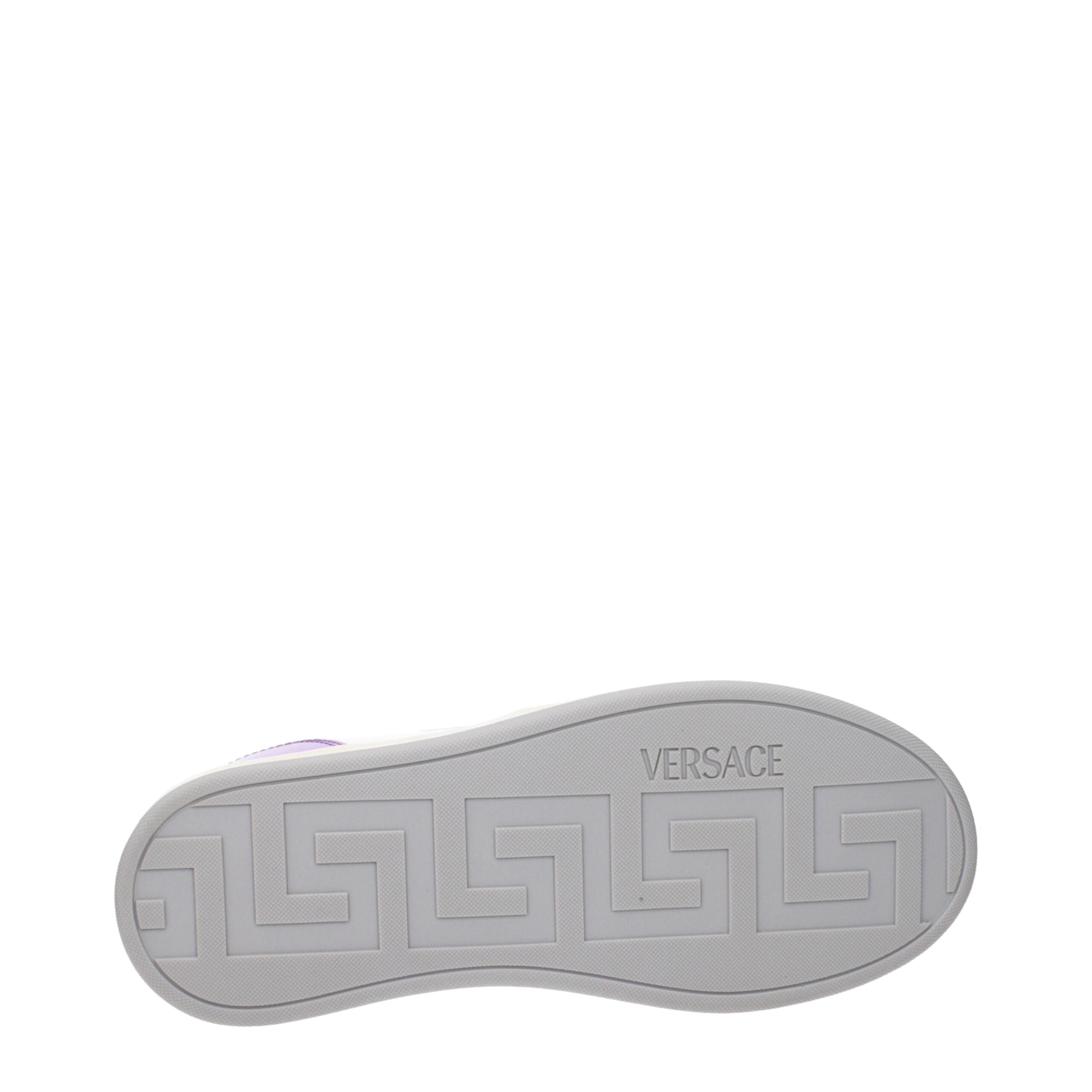 スニーカー VERSACE  Sneakers Women Leather White/Lilac Versace Chain Reaction Women's Sneakers Size 40 EU / 10 US