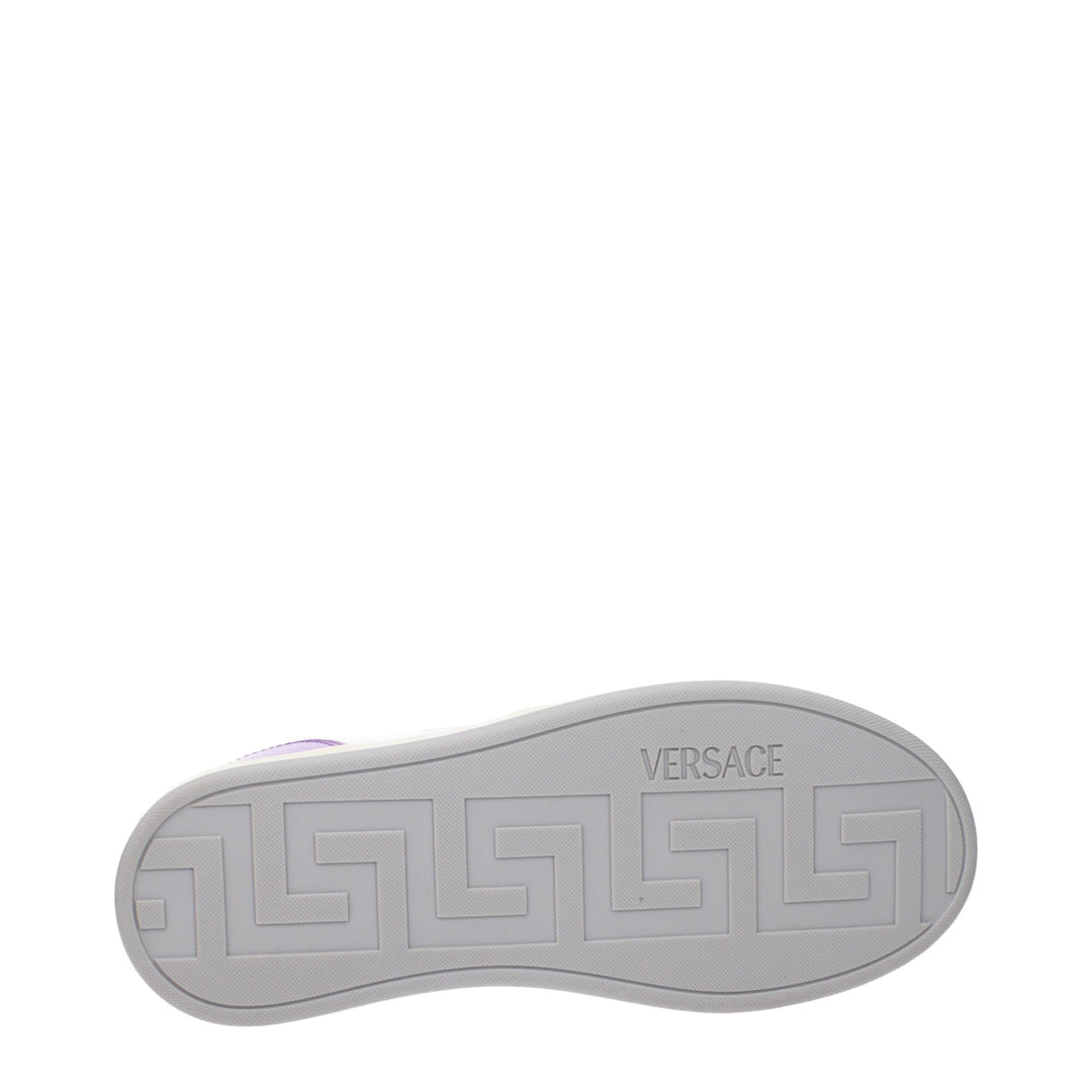 Versace White Leather Low Tops