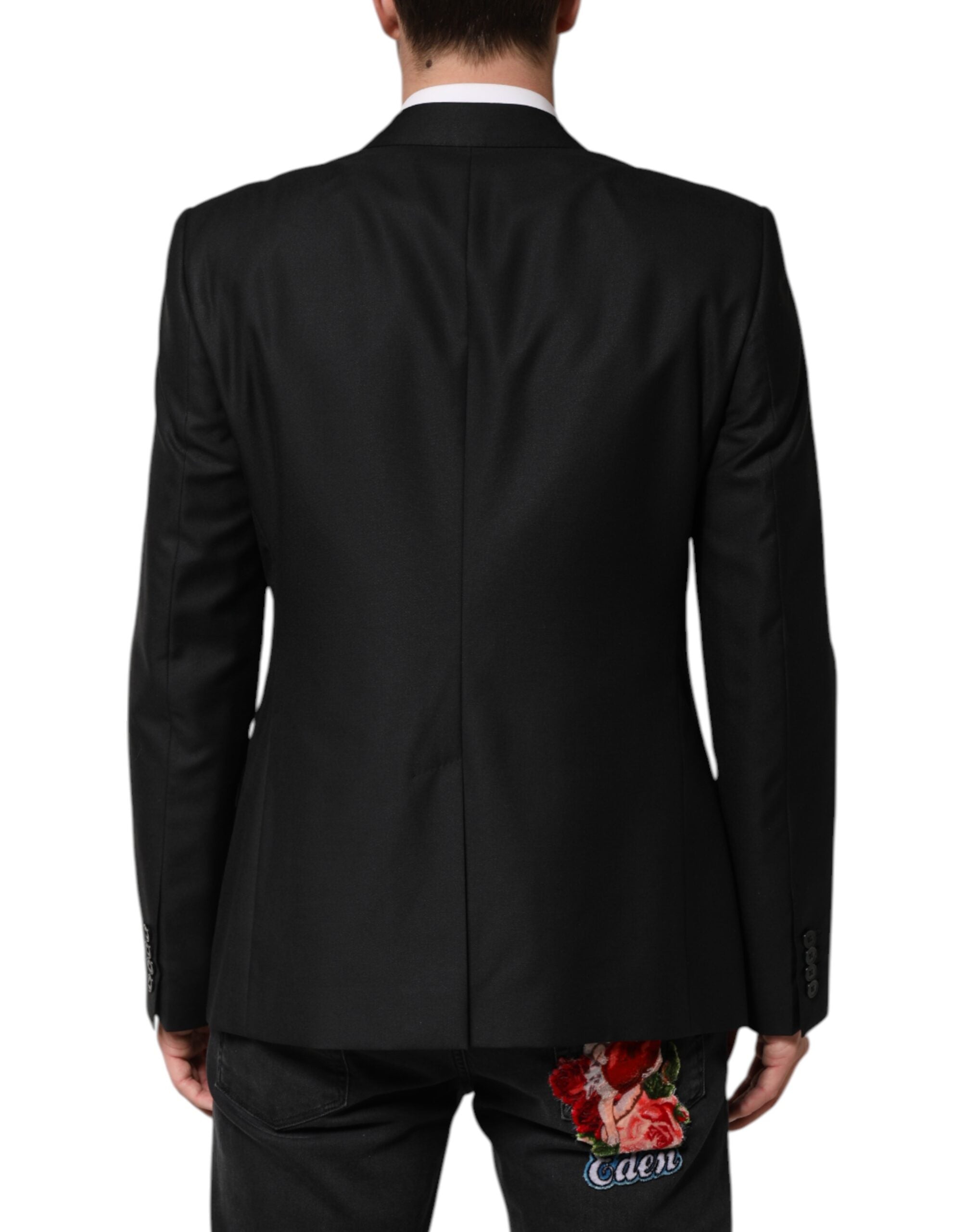 ジャケット Dolce & Gabbana Black Wool Blazer Double-breasted wool jacket in Black for Men | Dolce&Gabbana® US
