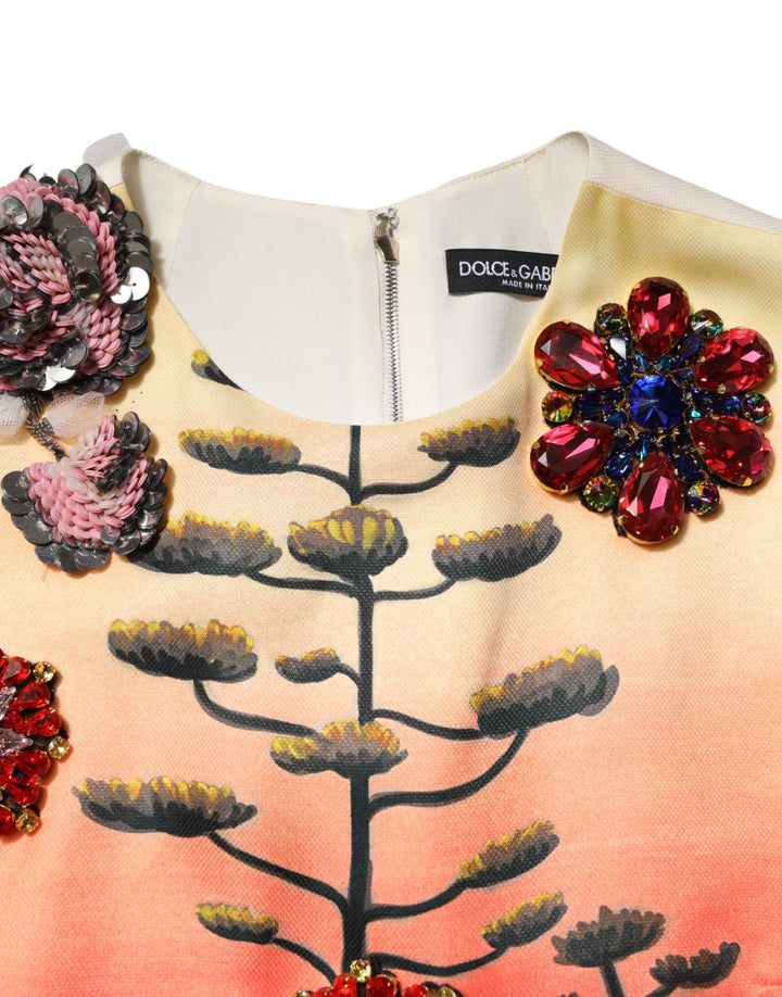 Dolce &amp; Gabbana Sample Sale Dolce &amp; Gabbana Multicolor Crystal Embellished A-line Mini Dress - | Designer outlet
