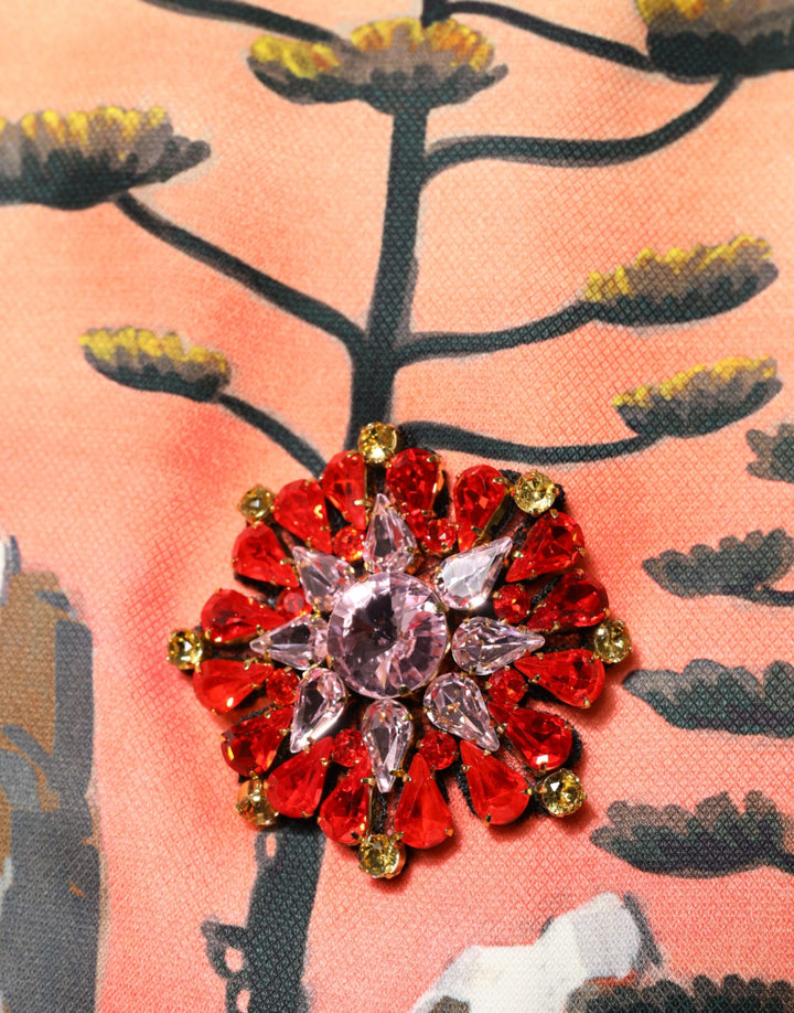 Dolce &amp; Gabbana Sample Sale Dolce &amp; Gabbana Multicolor Crystal Embellished A-line Mini Dress - | Designer outlet