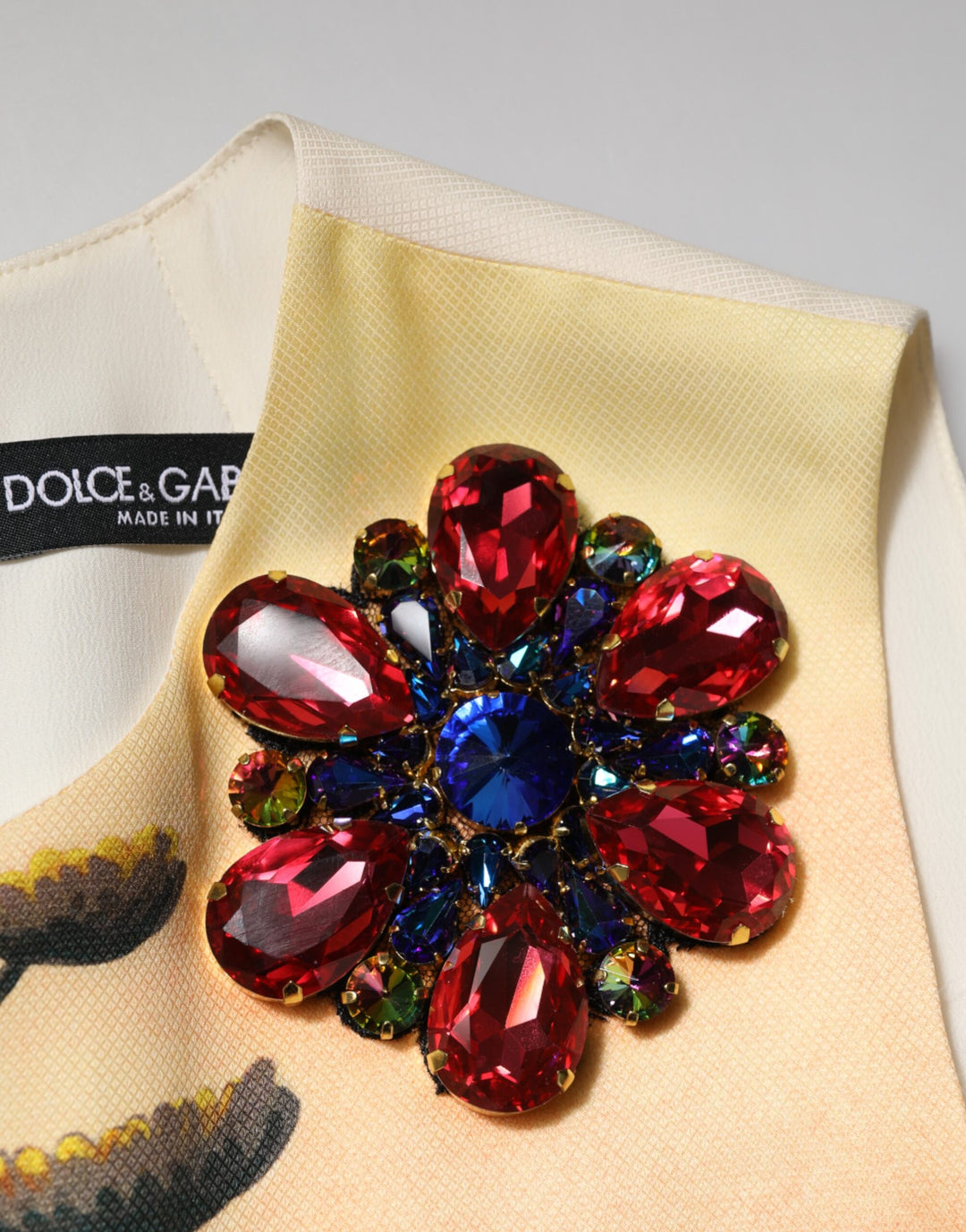 Dolce &amp; Gabbana Sample Sale Dolce &amp; Gabbana Multicolor Crystal Embellished A-line Mini Dress - | Designer outlet