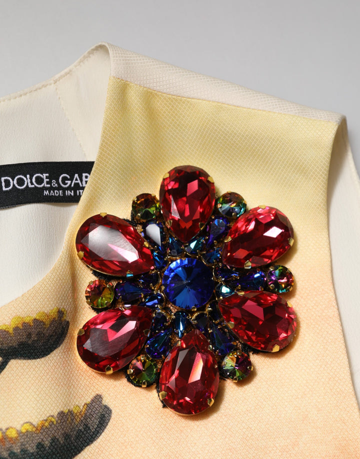 Dolce &amp; Gabbana Sample Sale Dolce &amp; Gabbana Multicolor Crystal Embellished A-line Mini Dress - | Designer outlet