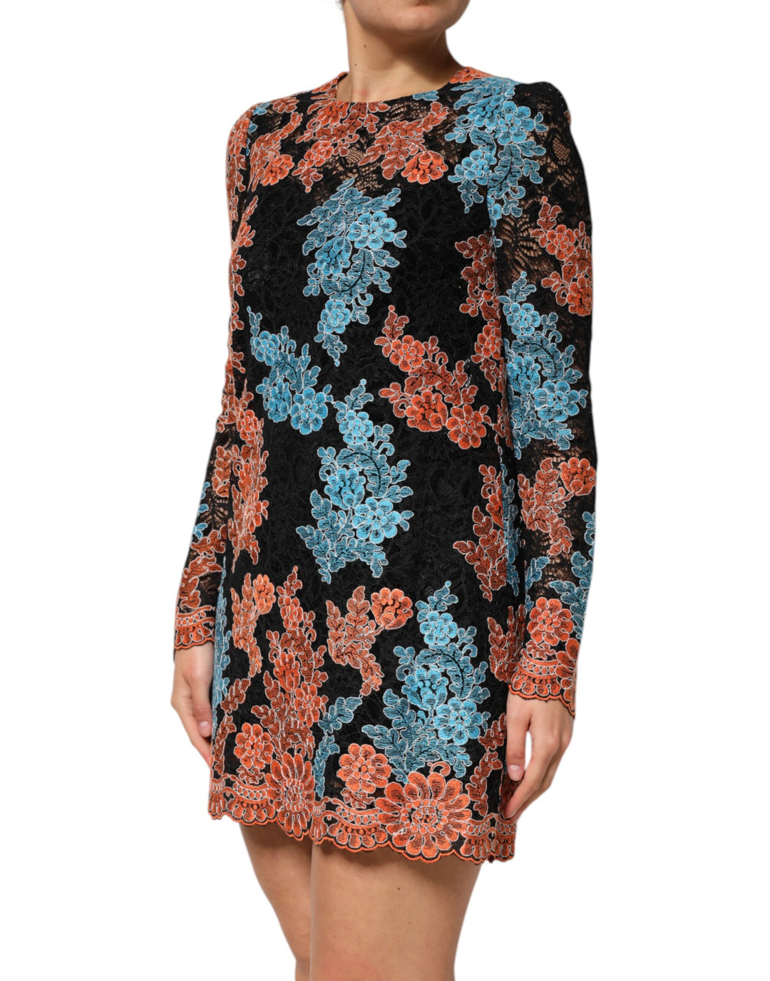 Dolce &amp; Gabbana Sample Sale Dolce &amp; Gabbana Multicolor Floral Embroidery Shift Mini Dress - | Designer outlet